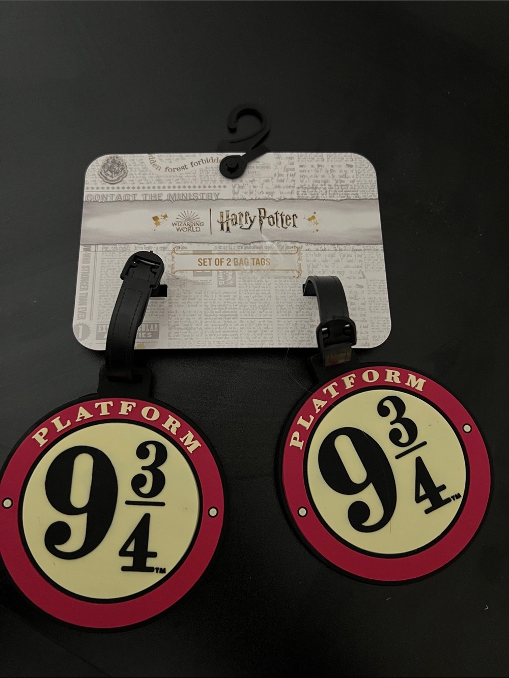Harry Potter Platform 9 3/4 Red Luggage Bag Tags - Set of 2